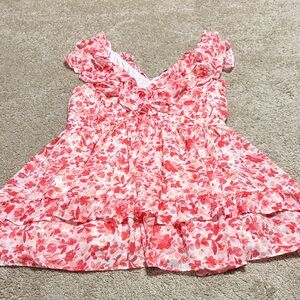 Abercrombie & Fitch Pink and Coral Floral Ruffled Sundress, NWT!!